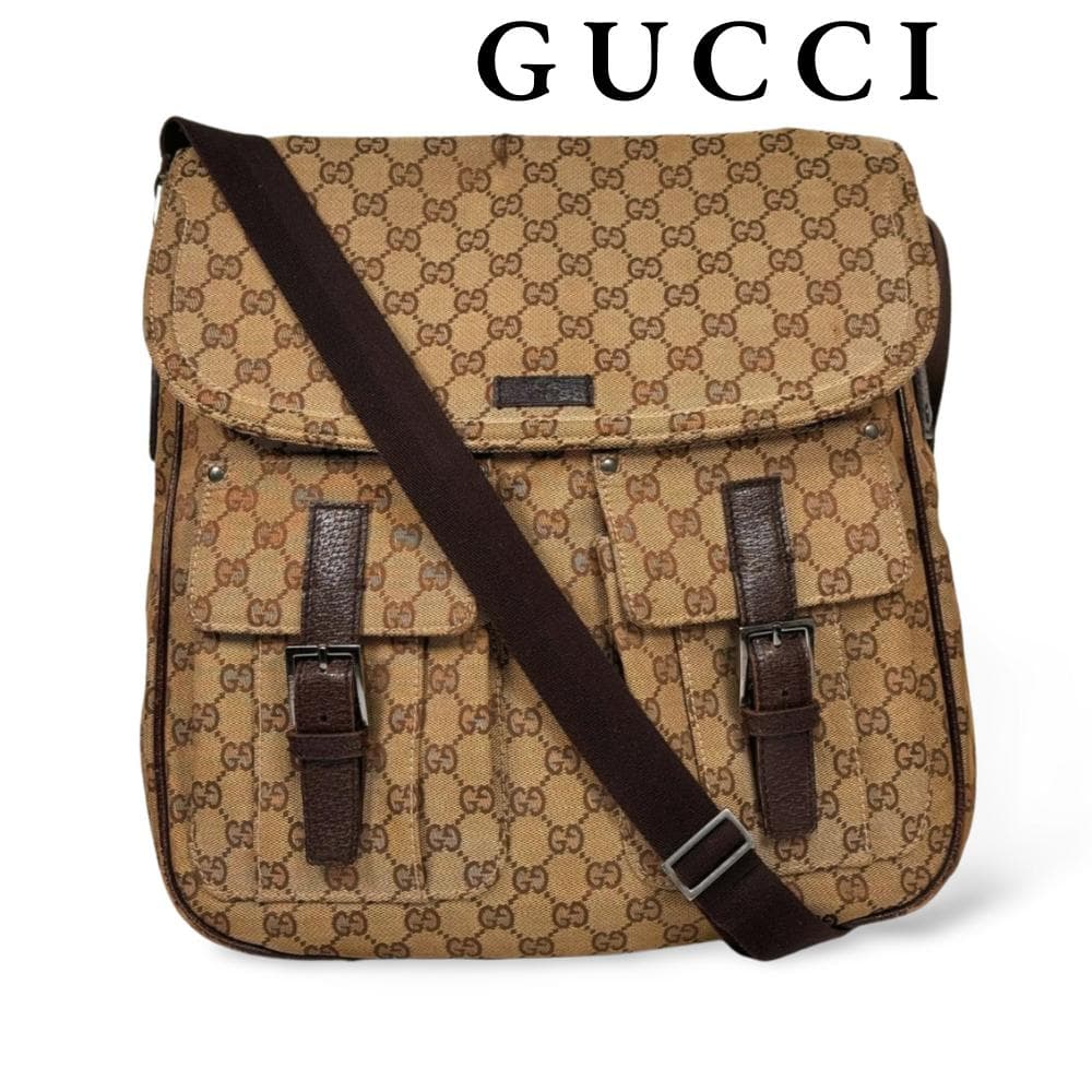 ち*ち様 【訳あり出品】GUCCI GG柄 メッセンジャーバッグ 114269