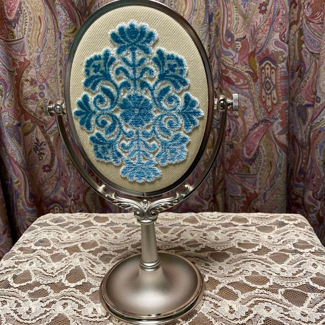 資生堂 スタンドミラー 花椿 SHISEIDO 昭和レトロ 記念品 化粧鏡