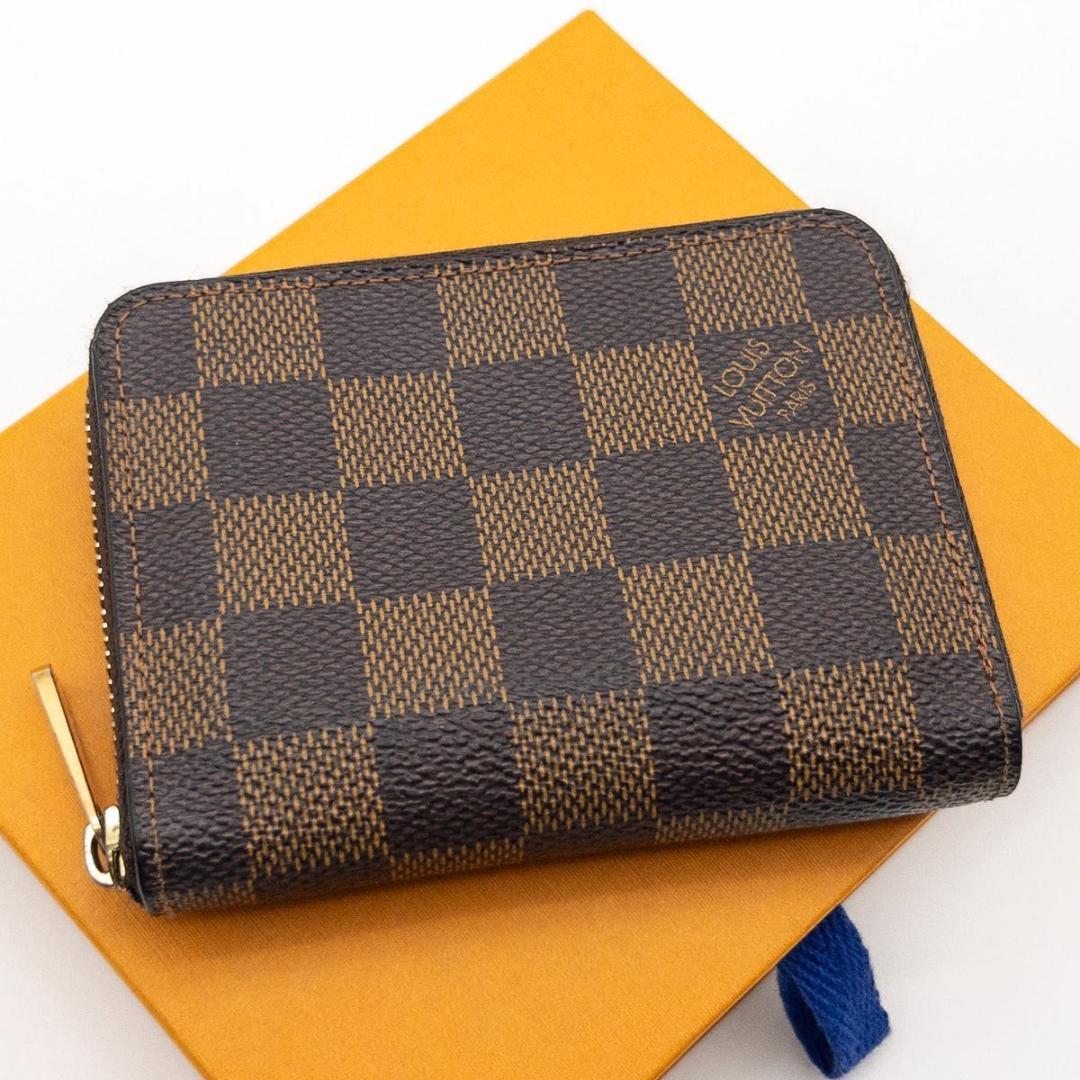 【SALE】ルイヴィトン　ジッピーパース　ダミエエベヌ　ケース　茶色