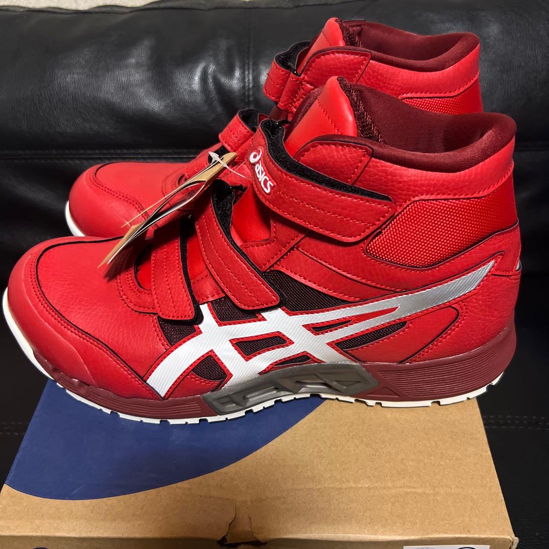 ASICS 安全靴 CP308 AC クラシックレッド×ホワイト 27.5㎝ 送料無料】【在庫限り】アシックス 安全靴 ウィンジョブ CP308 AC