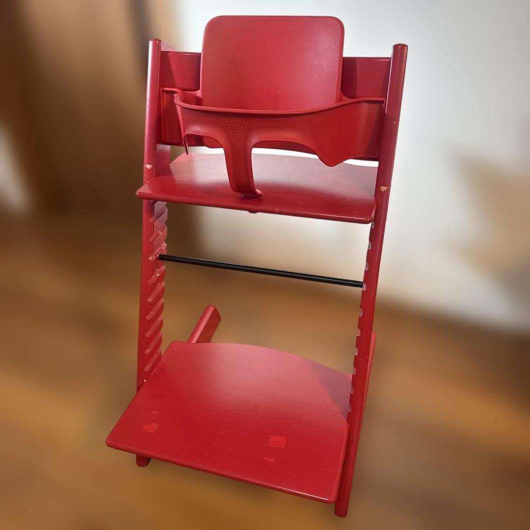 良品　ストッケ　トリップトラップ　ベビーチェア　レッド　シリアルナンバー3