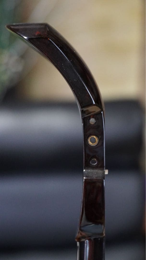 現代の名工'又吉章盛作 100丁展出展品三線棹 ウジラミ黒木小與那平型