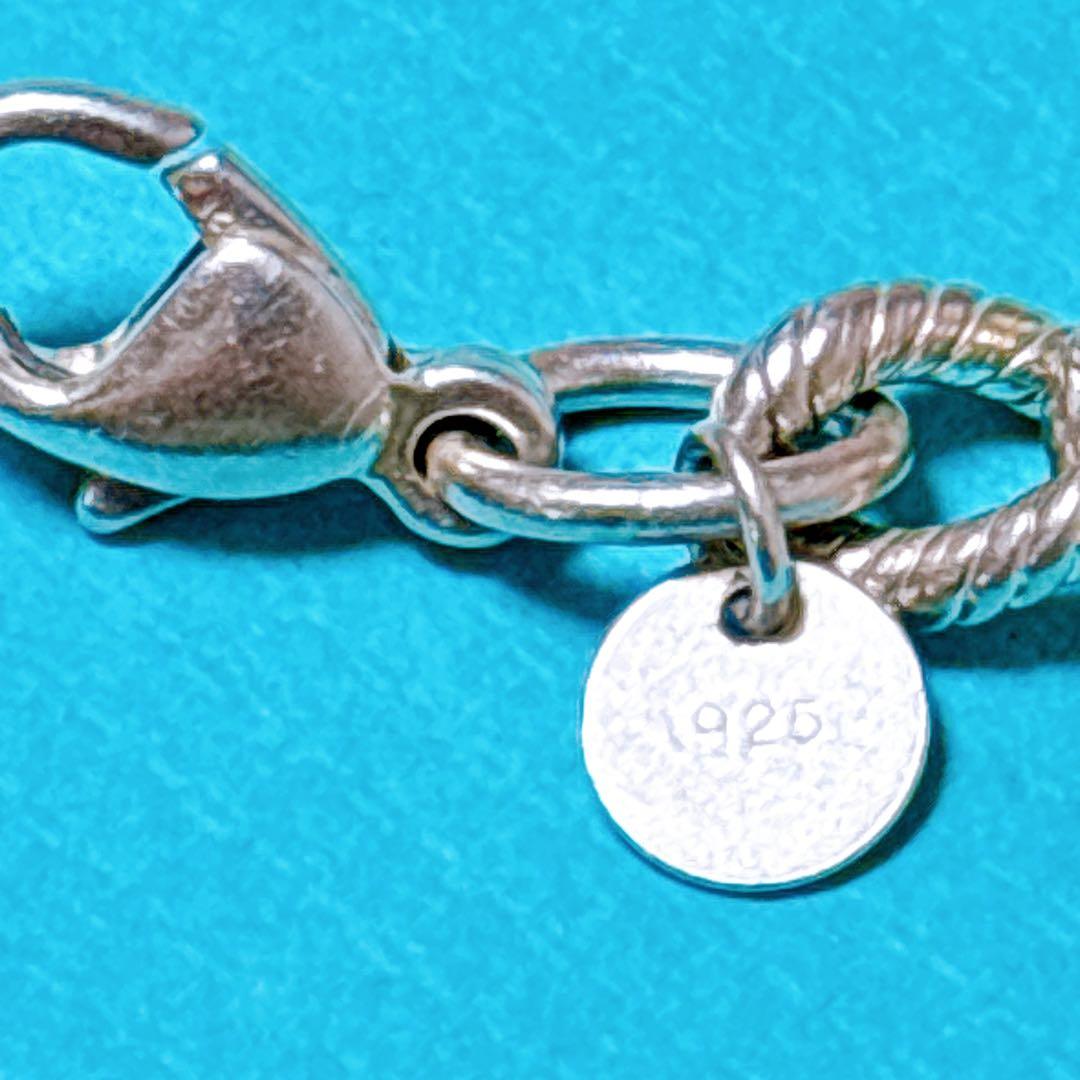 【美品】19.7cm ティファニー ツイストロープ リンク ブレスレット 925