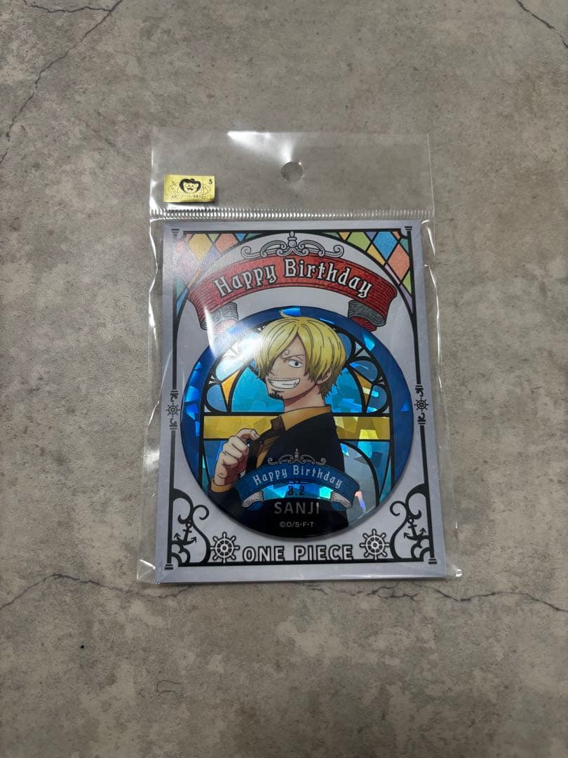 ワンピース HBDステンドグラス風ホログラム缶バッジ サンジ (3) - メルカリ