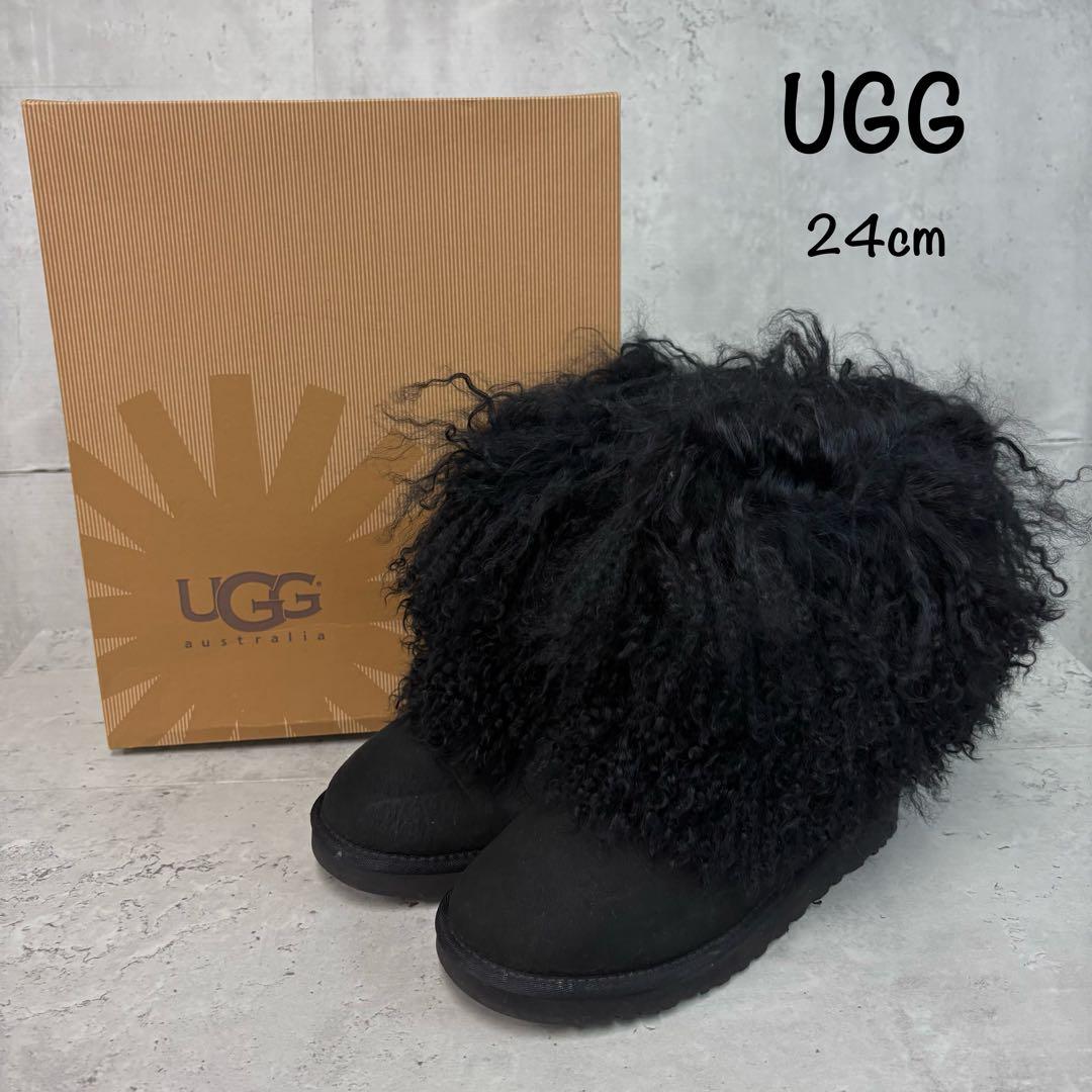 美品 UGG W SHEEPSKIN CUFF BOOT カフ ブーツ 24cm