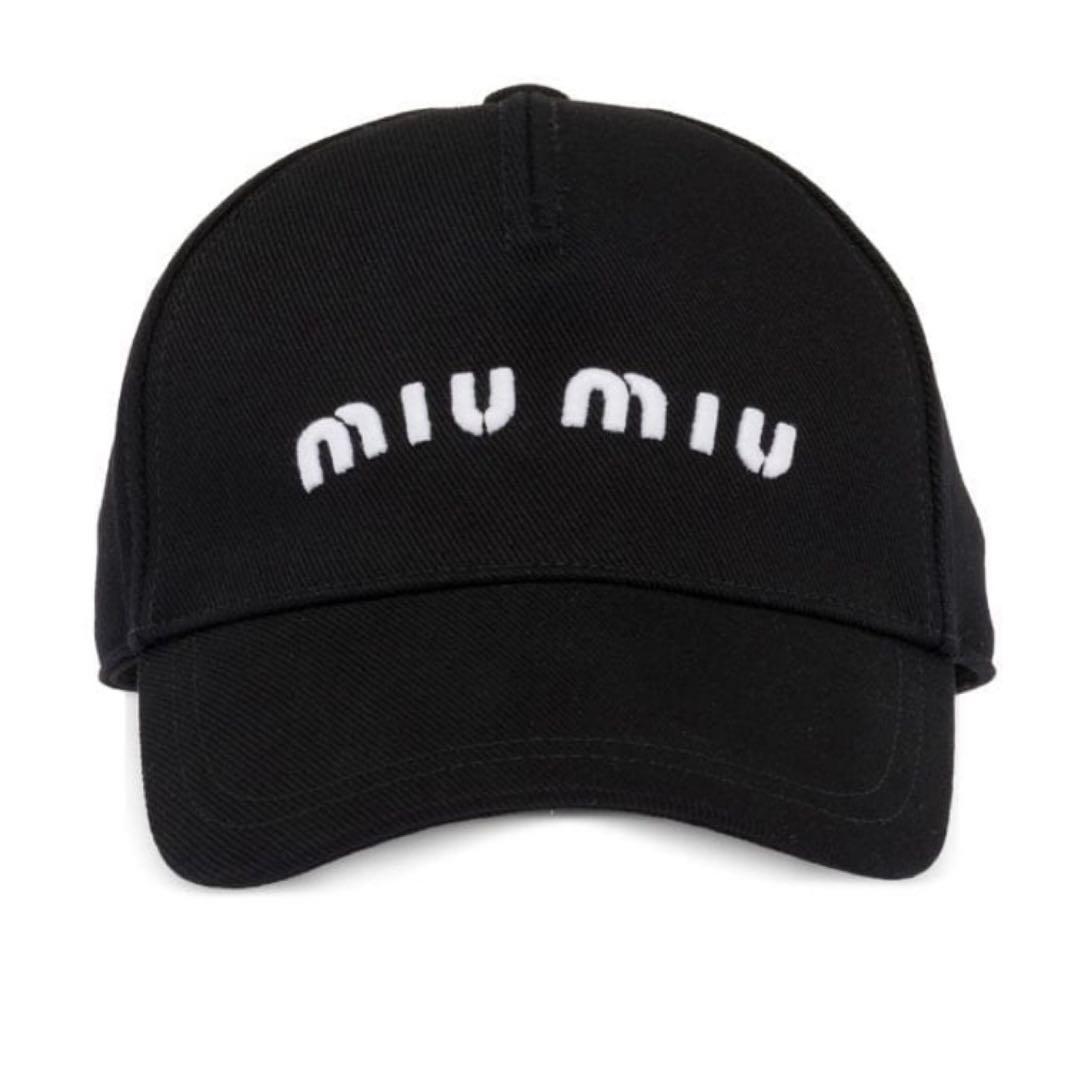 極美品♡miumiu ミュウミュウ ドリル ロゴ ベースボールキャップ