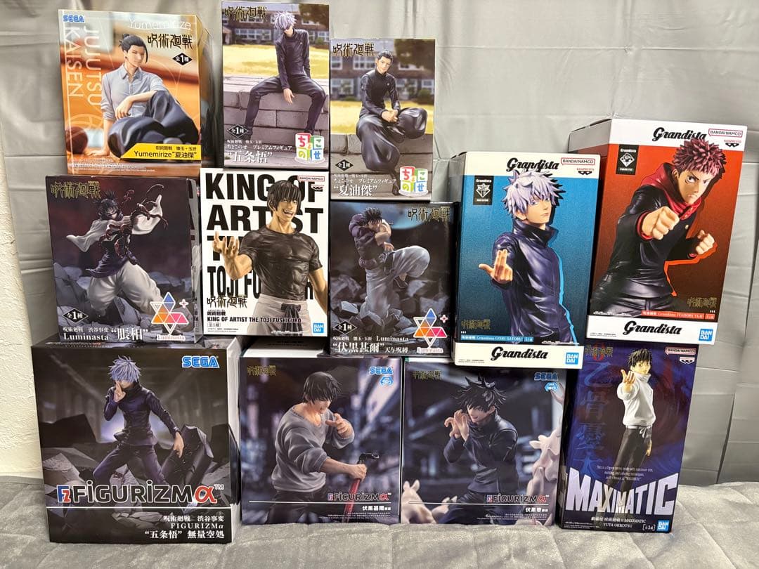 呪術廻戦 五条悟 虎杖　伏黒恵 乙骨 甚爾 夏油　脹相　まとめ売り フィギュア