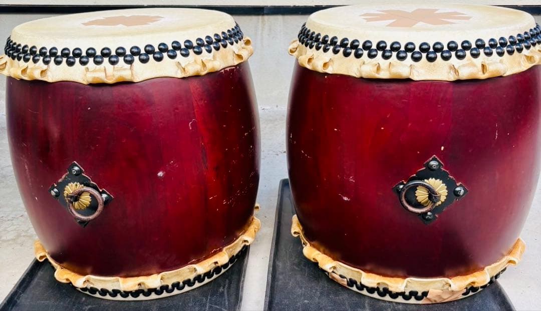 和太鼓 長胴 直径約45cm （約 1.5 尺） 練習用として十分使用可です!