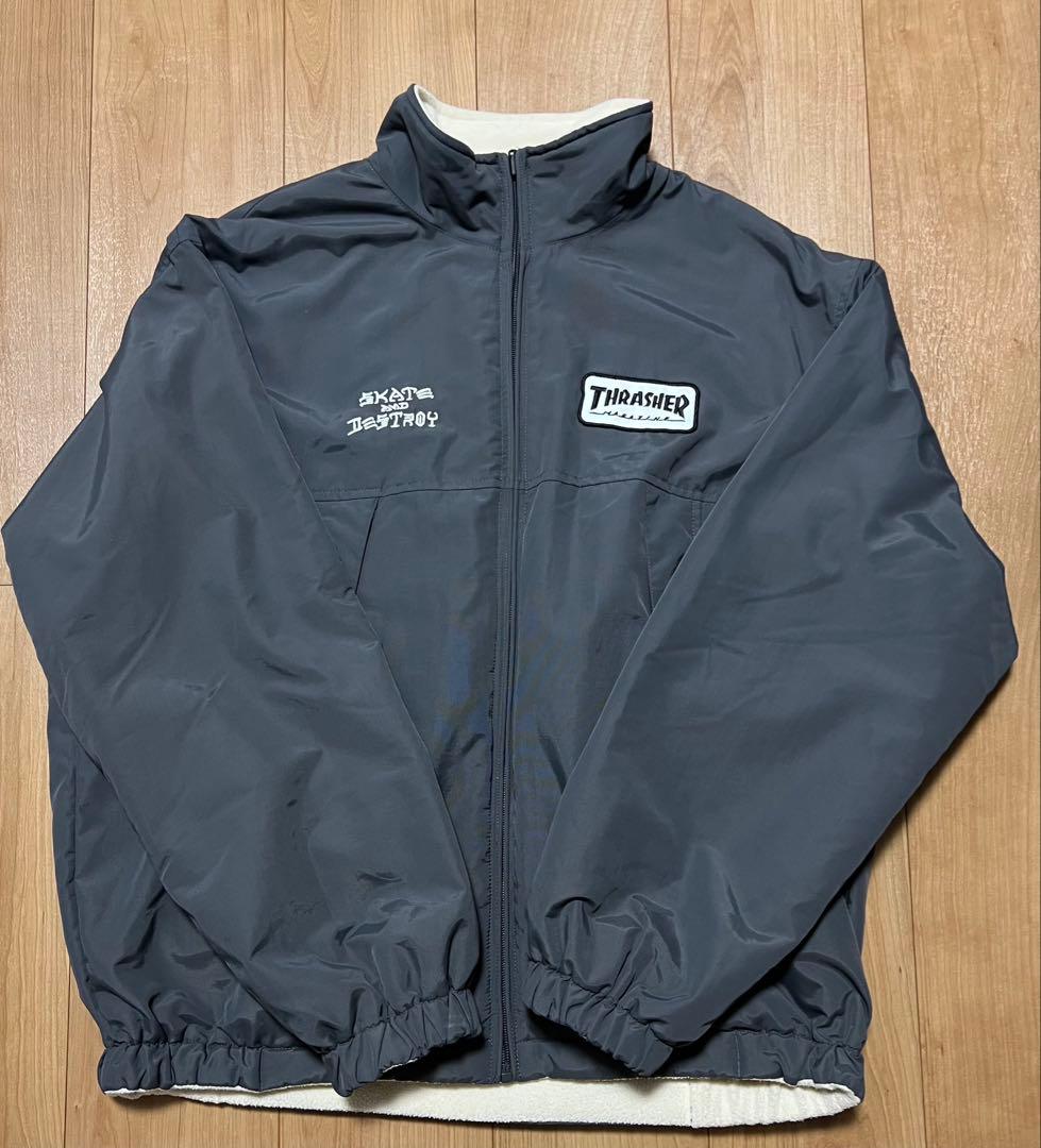 THRASHER ナイロン/フリース ジャケット リバーシブル