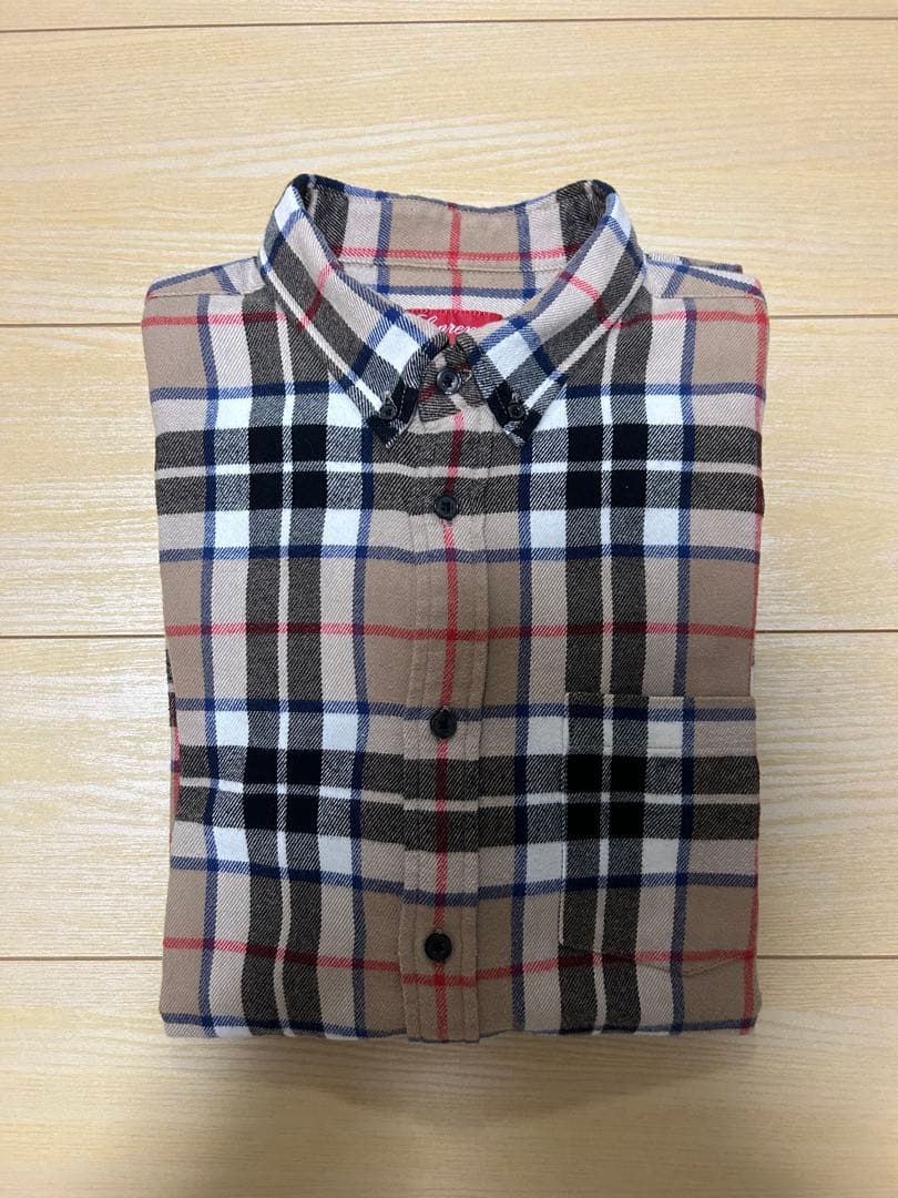 SUPREME 18fw Flannel Shirt Burberry - メルカリ