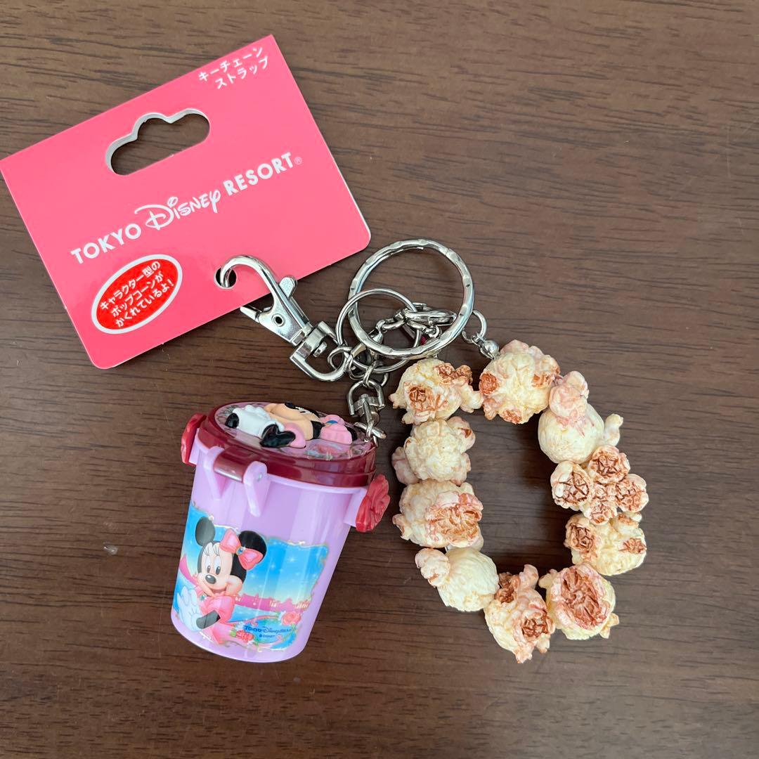 ミニー キーチェーンストラップ ポップコーン バケット ディズニー