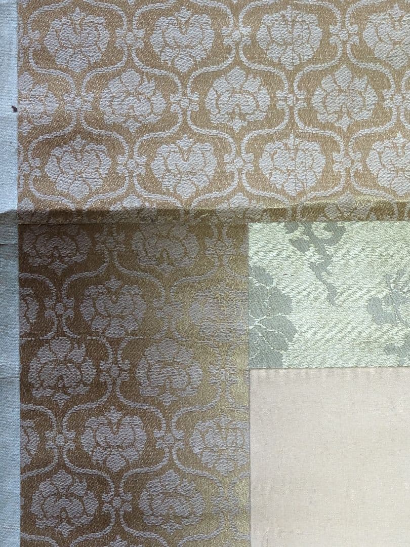 ♢犬と椿図 絹本水墨画 墨彩画 掛け軸？円山派 明治時代 鹿角古美術