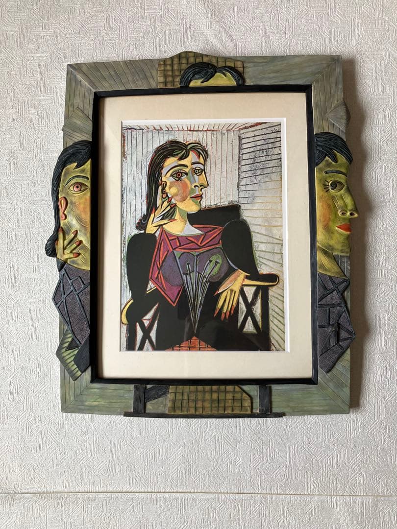 ドラ・マールの肖像 ピカソ 立体面白い額縁 3D 大