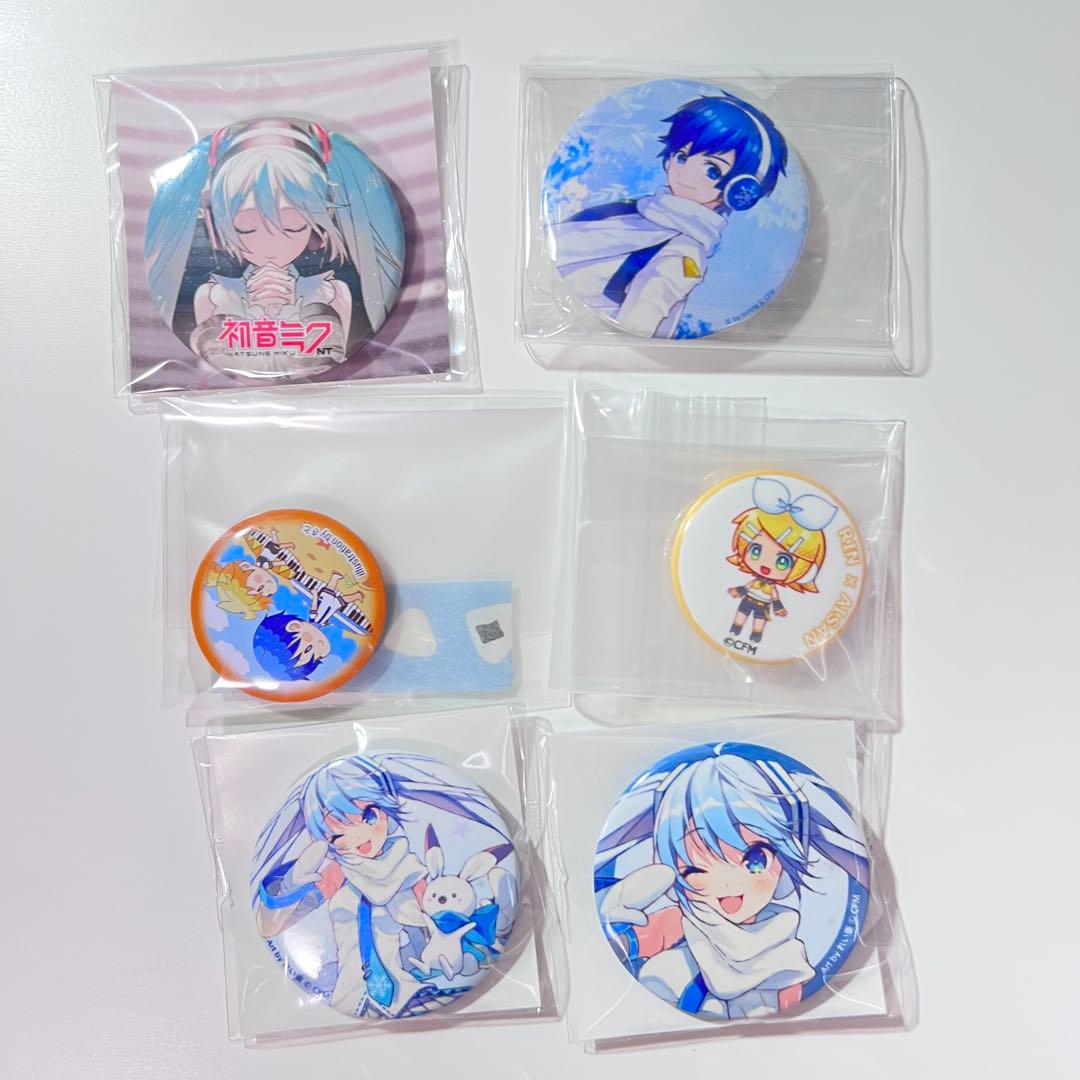 初音ミク 雪ミク KAITO 鏡音リン レン 缶バッジ - メルカリ