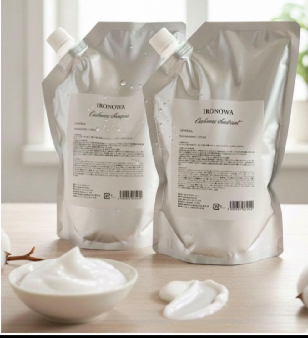 イロノワ カシミヤシャンプー1000 トリートメント1000 詰め替え用セット