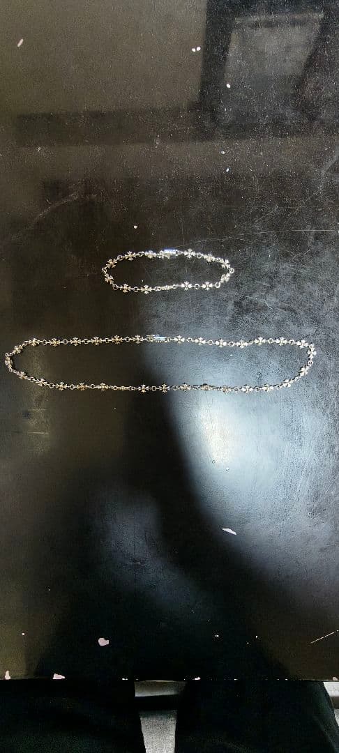 シルバー タイニータイプ ネックレスとブレスレットセット