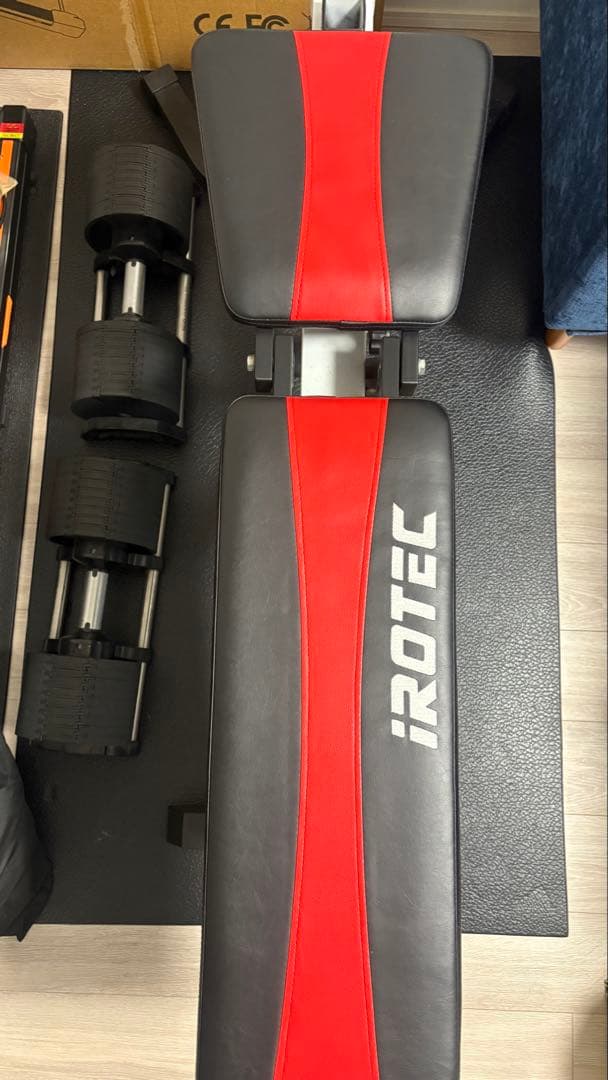 【東京都引き取り限定】iROTECトレーニングベンチ 黒赤　ダンベル　セット 楽天市場】IROTEC(アイロテック)ストレングスセット100K / 筋トレ
