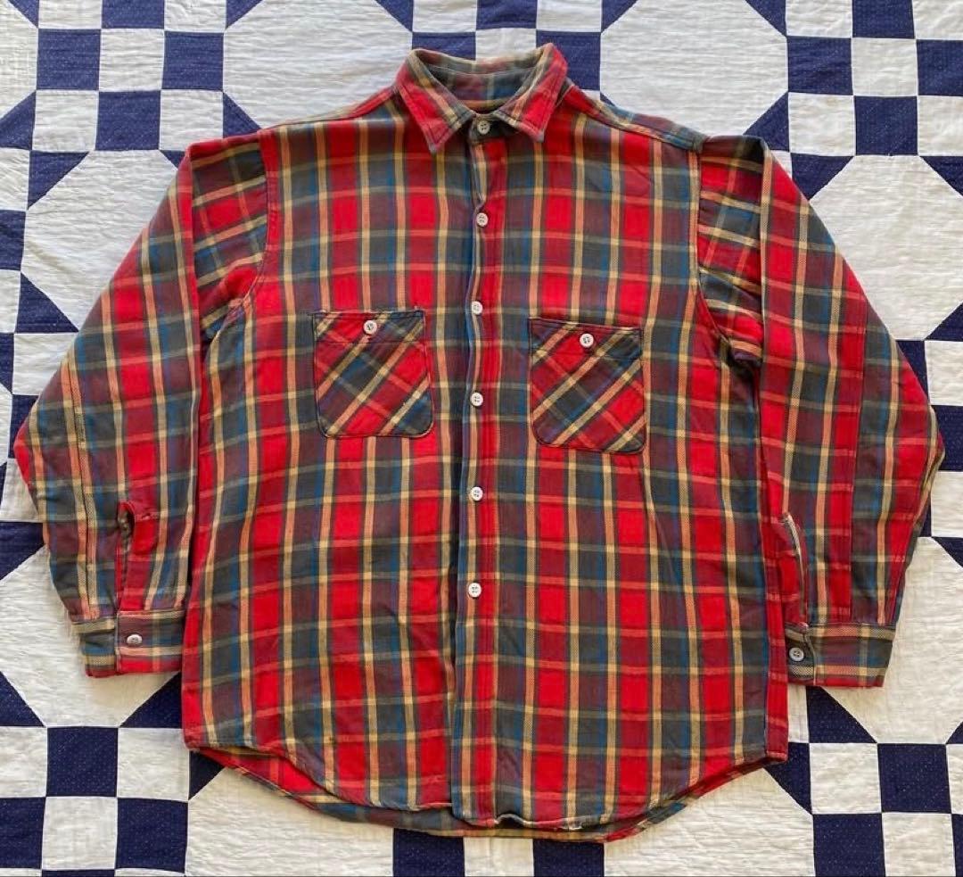 好配色】60s BIG MAC ネルシャツ ヘビネル　ヘビーネルシャツ 60s BIG MAC ヘビーネルシャツ S グリーン×ブラック 好配色 | 東京準備室