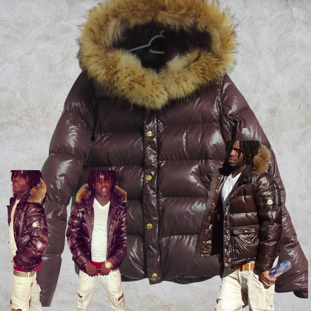 y2k グランジ 平成 ファーダウン ワインレッド お兄系 swag - メルカリ