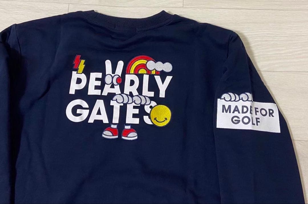 新品 正規品 パーリーゲイツ どうしちゃったPGスウェット 紺 サイズ5 L