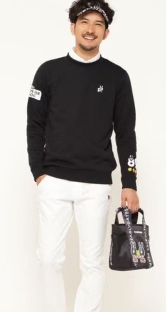 新品 正規品 パーリーゲイツ どうしちゃったPGスウェット 紺 サイズ5 L