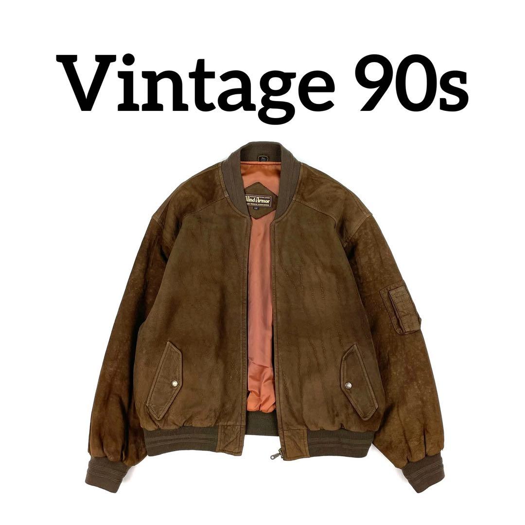 至高フランス製】 80s Wind Armor MA-1 レザージャケット - メルカリ