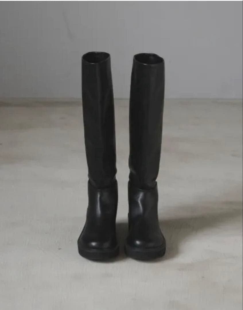 anuke Ecoleather Long Boots 38 アンヌーク