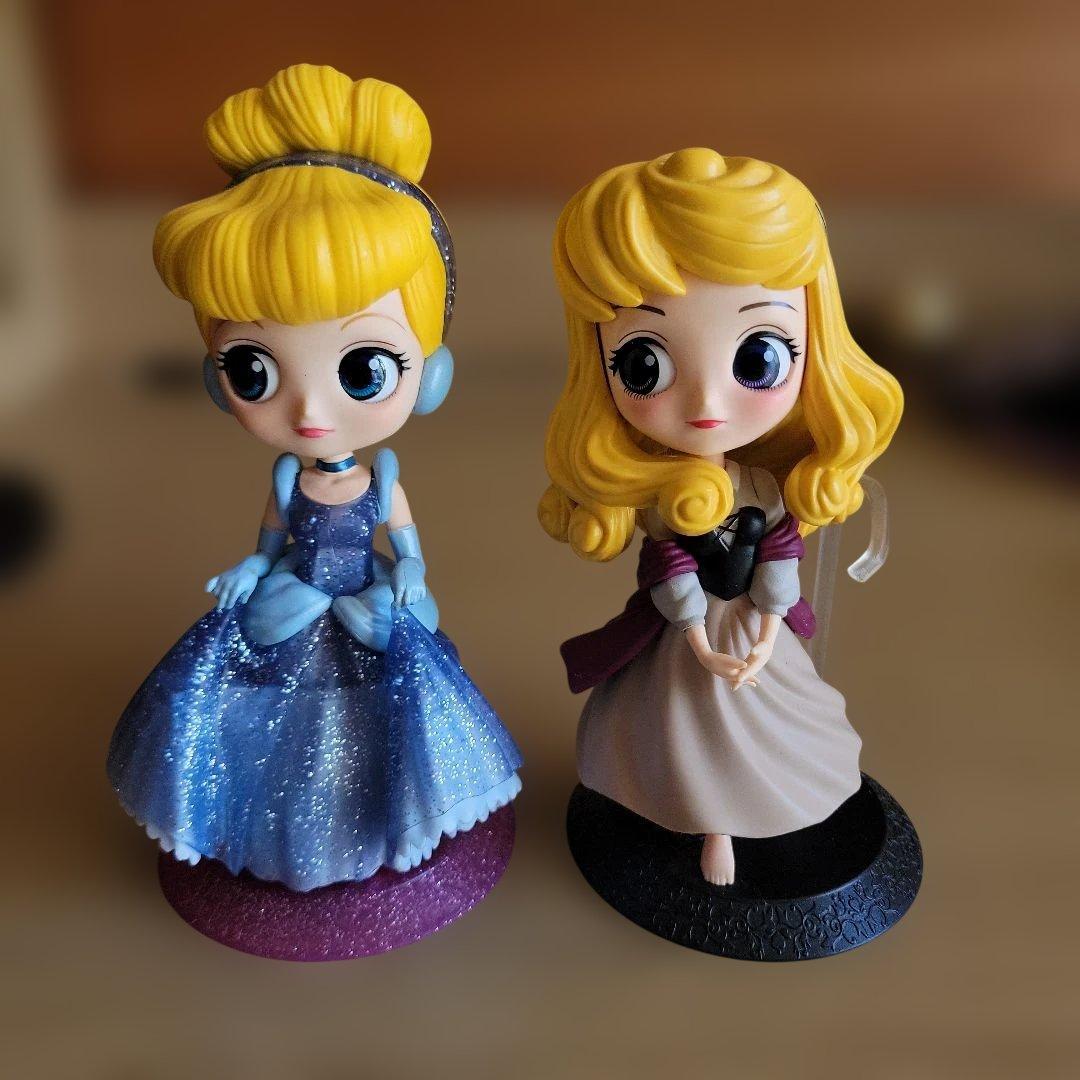 シンデレラ オーロラ姫フィギュア 2体セット 【Qposket】 - メルカリ