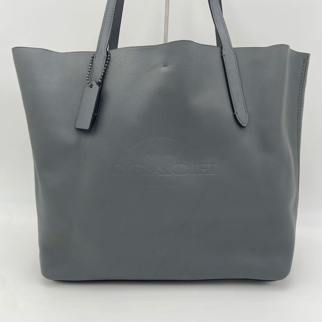 美品✨ コーチ 59403 トートバッグ ビジネス レザー 肩掛け グレー A4