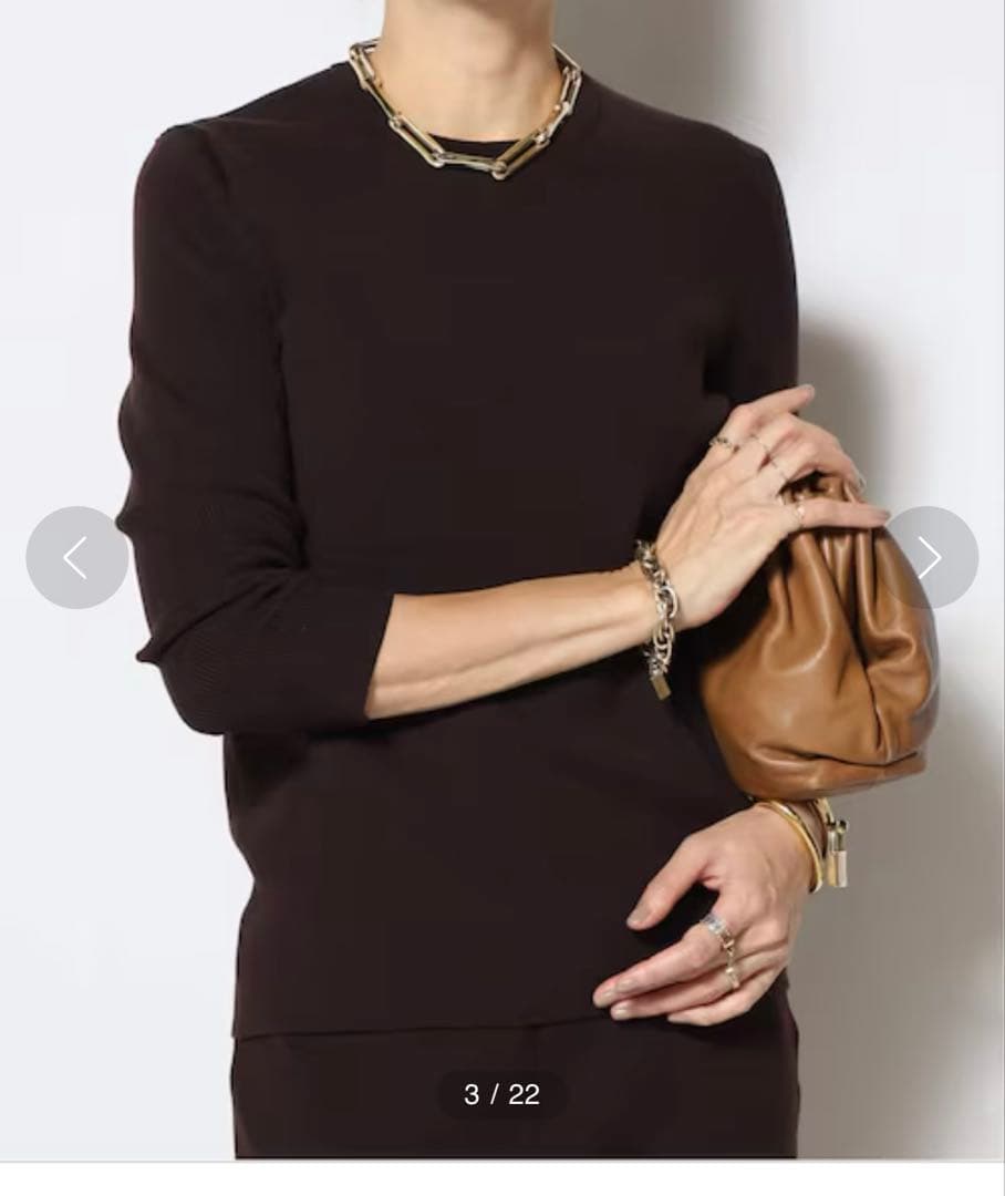 ミューズドゥーズィエムクラス　リブニット　ブラウン