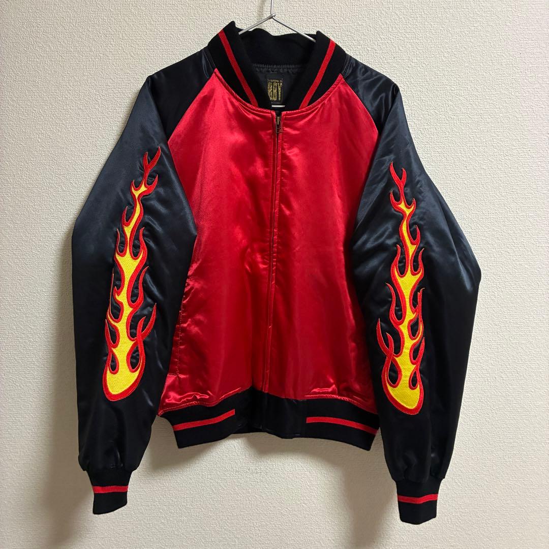 激レア】少年ジャンプ BOY ハレルヤ 非売品 スカジャン 赤×黒 フレイム