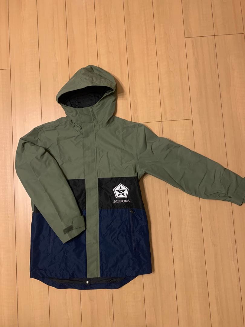 SESSIONS フード付きジャケット オリーブグリーン/ネイビー