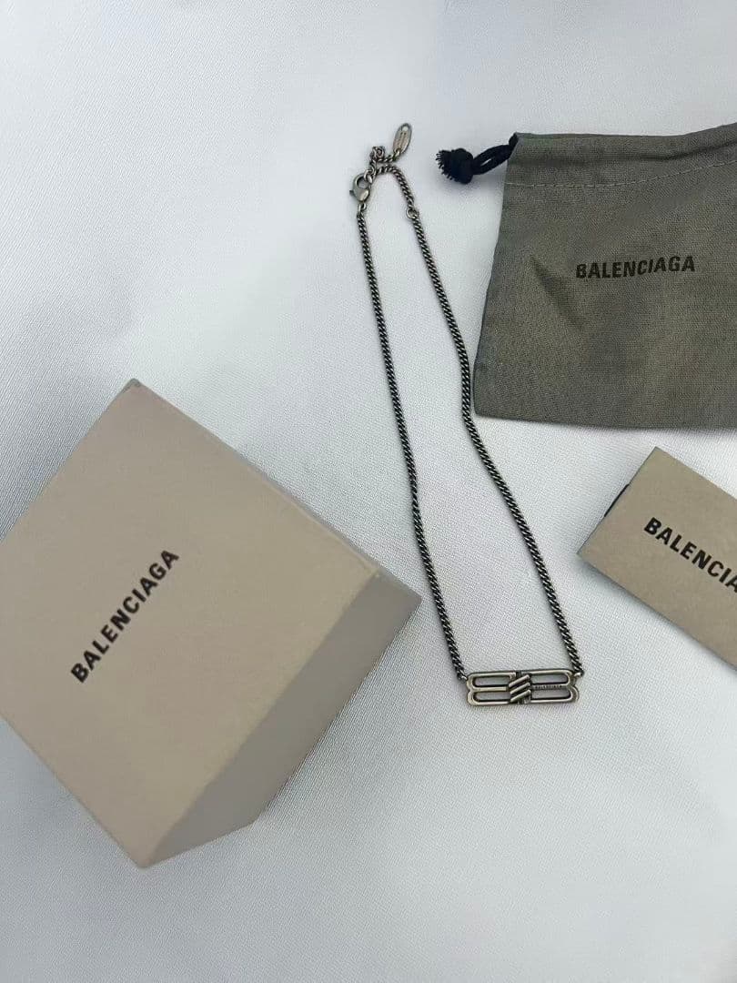 BALENCIAGA 超美品 チェーンネックレス シルバー