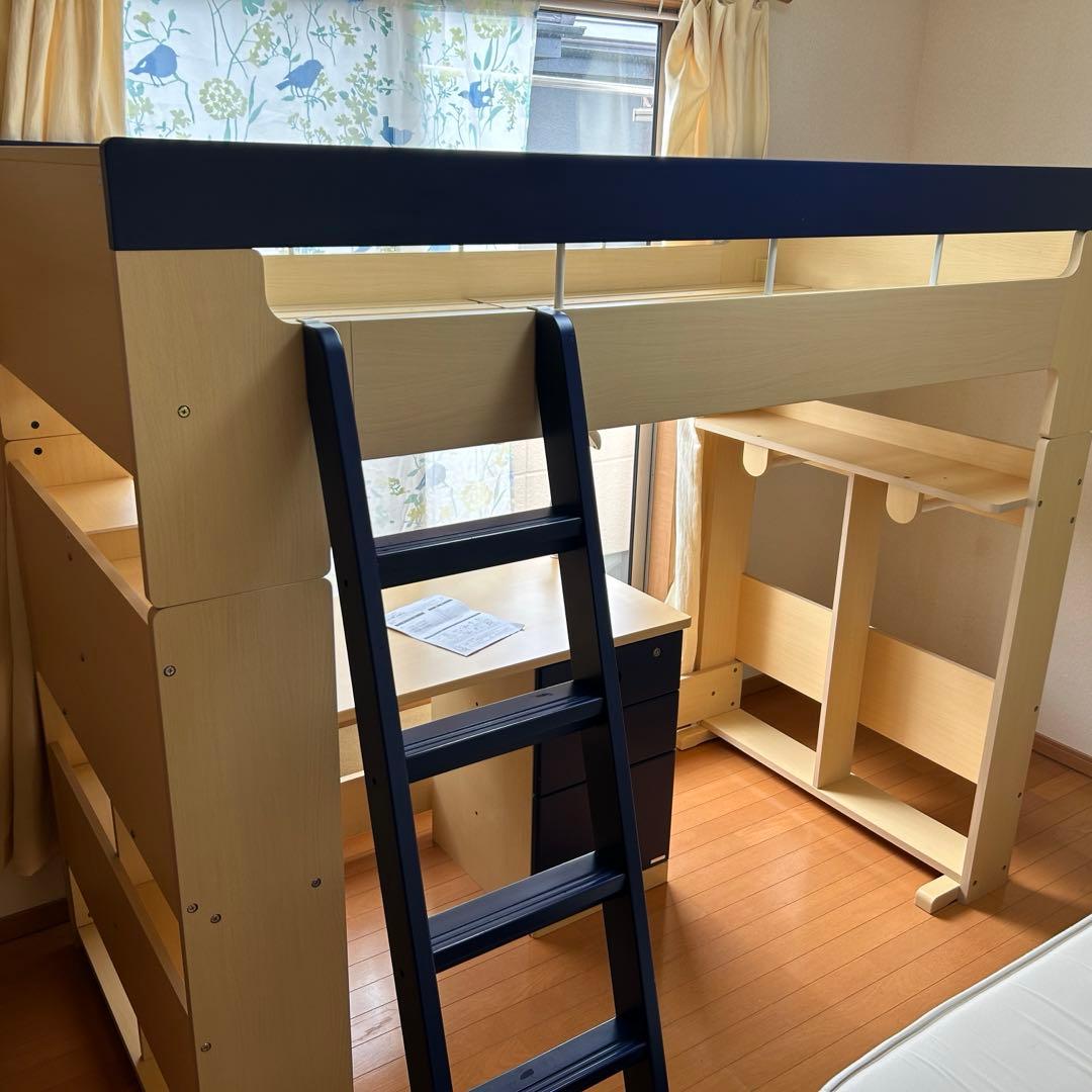 [めめ][引取限定] コイズミ 学習デスク ビルトコンポ ハイベッドデスク