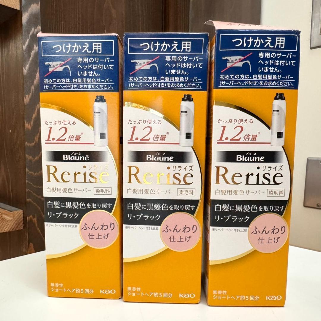 【訳あり】リライズ白髪用髪色サーバー リ ブラック つけかえ用190g3個セット