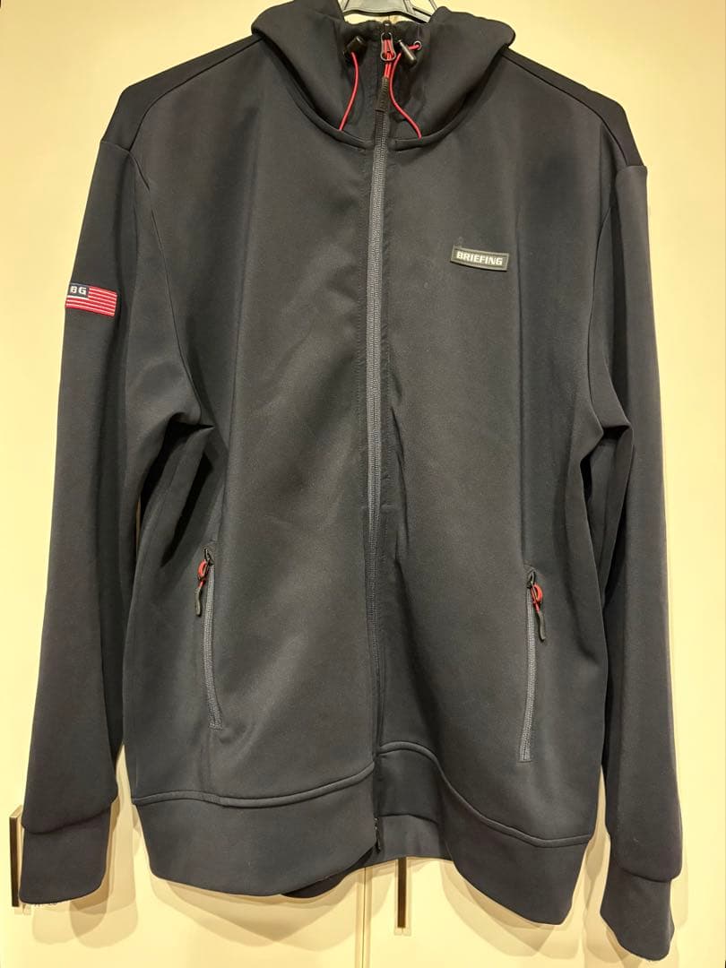 BRIEFING パーカー　3Dロゴ　フード付　ネイビー　ブリーフィング