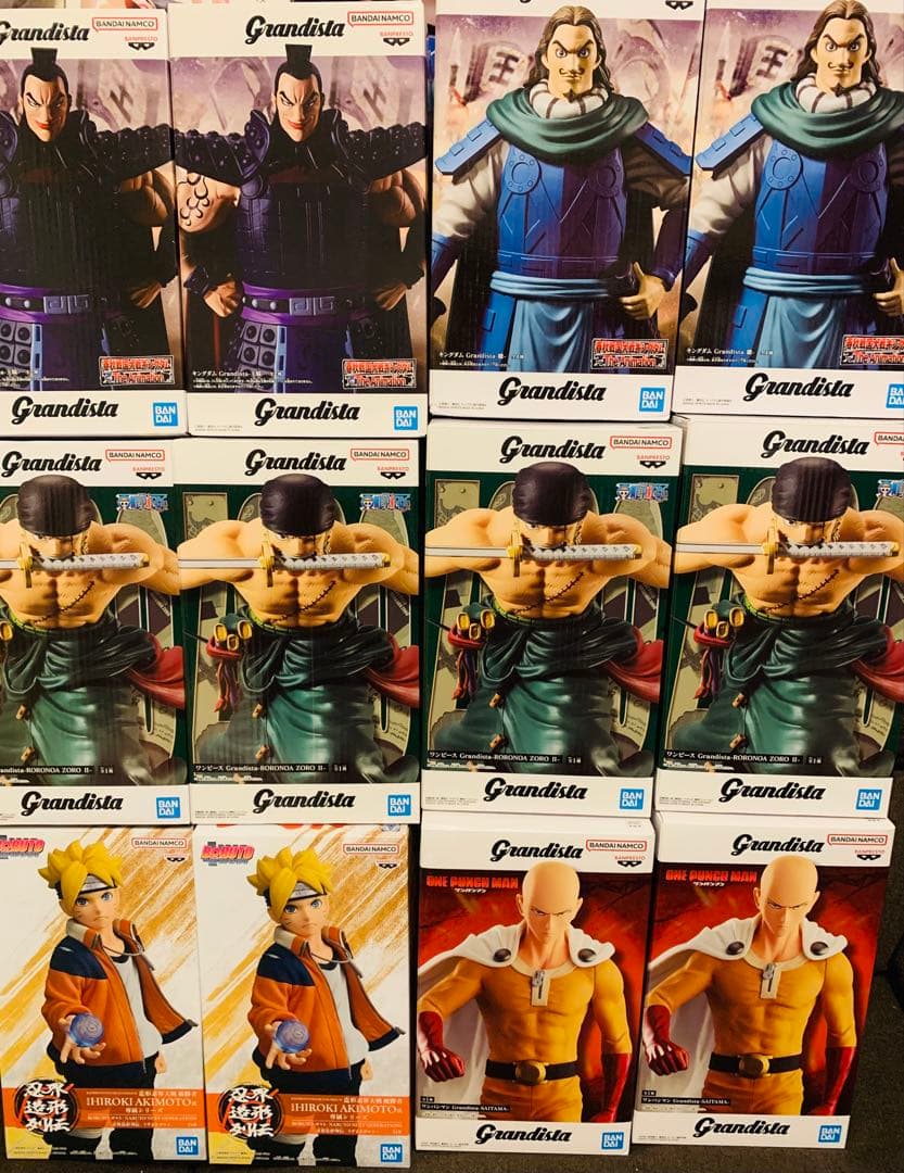 34 Grandista フィギュアセット ゾロ　キングダム　騰　王騎　ナルト 飾るだけで心が奮い立つ。アニメ『キングダム』の王騎と騰がGrandista