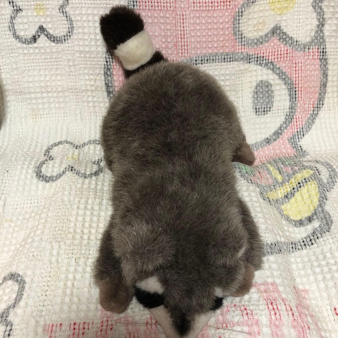 昭和レトロ オリエンタルトーイ アライグマ 寝そべりポーズ ぬいぐるみ