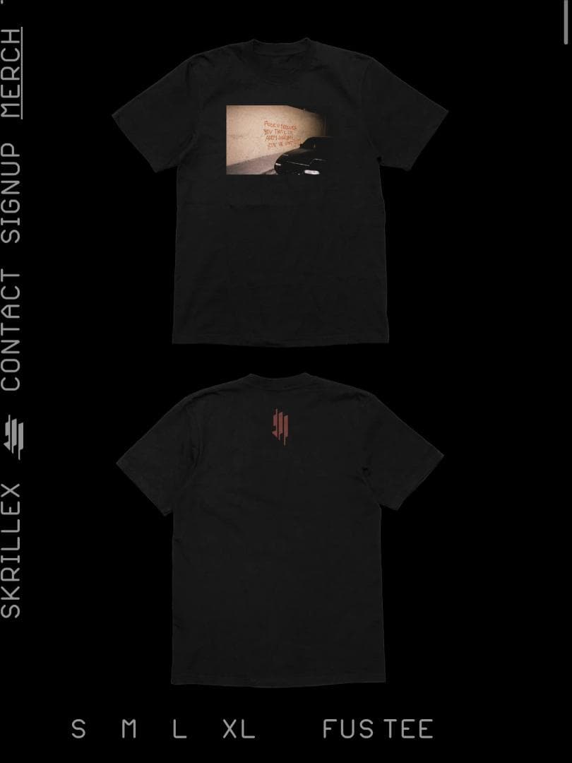 Skrillex Tシャツ 黒 Lサイズ FUS TEE スクリレックス