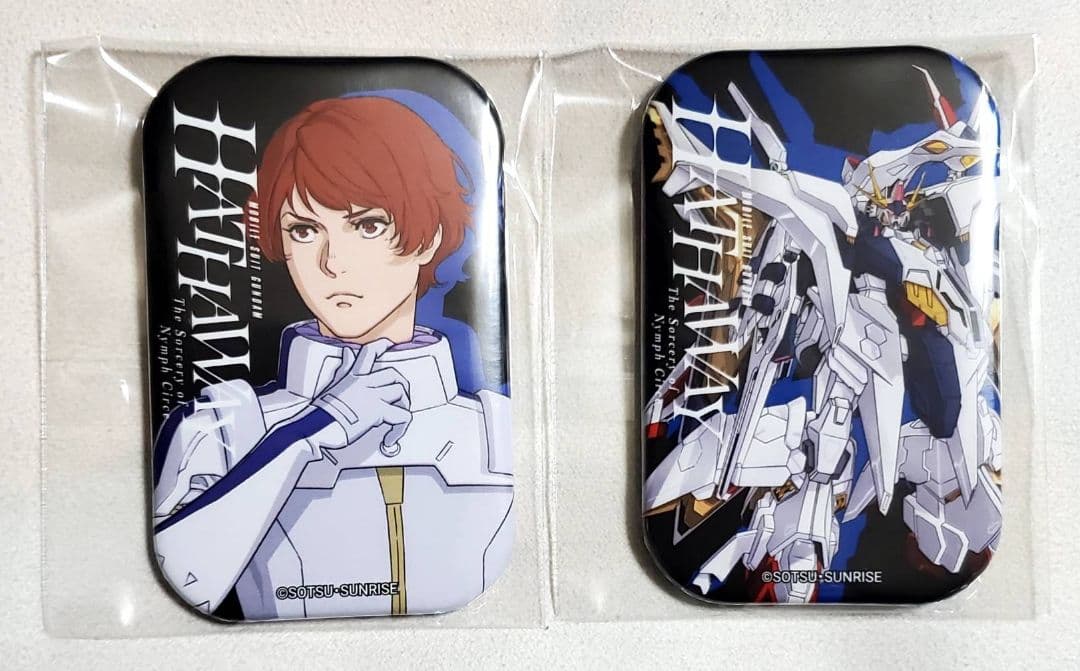 閃光のハサウェイ スクエア缶バッジ レーン・エイム ペーネロペー 2点