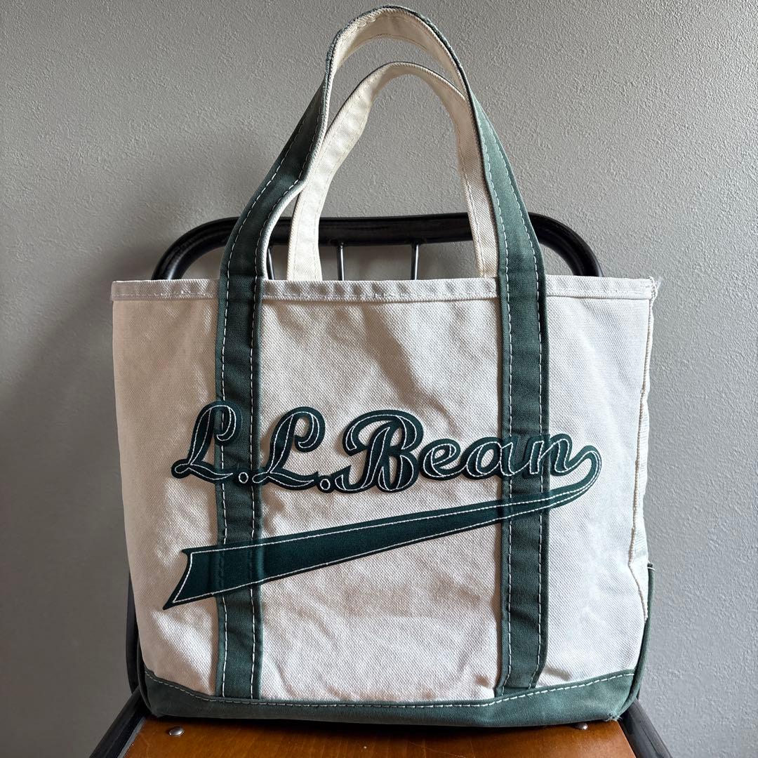 L.L.Bean ボートアンドトート トートバッグ　グリーン　ロゴ入り