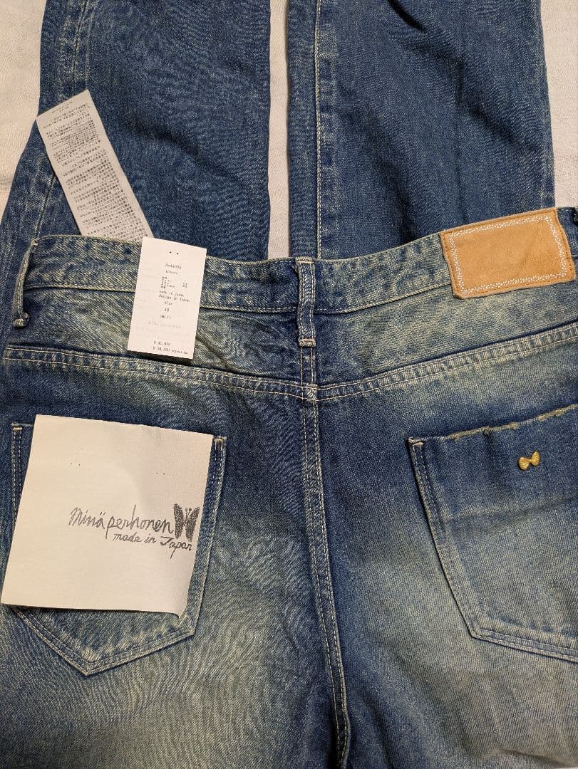 美品　minaperhonen always デニム 40　ストレート タグ有