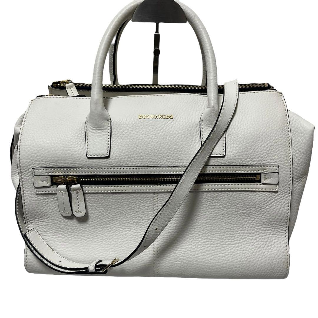 Dsquared2 オールレザー　ボストンバッグ　ショルダーハンドバッグ