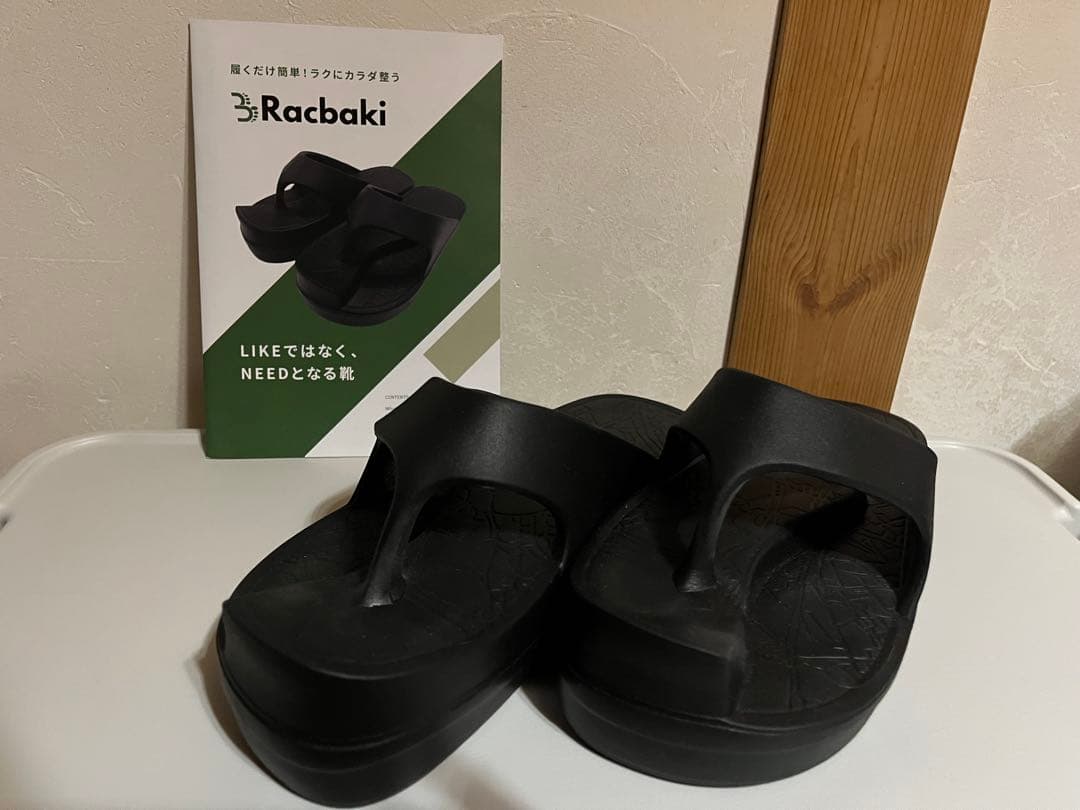 Racbaki ブラック イージーサンダル
