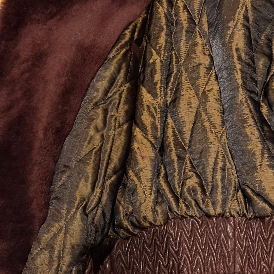 istante Ganni Versace fur leather jacket - メルカリ