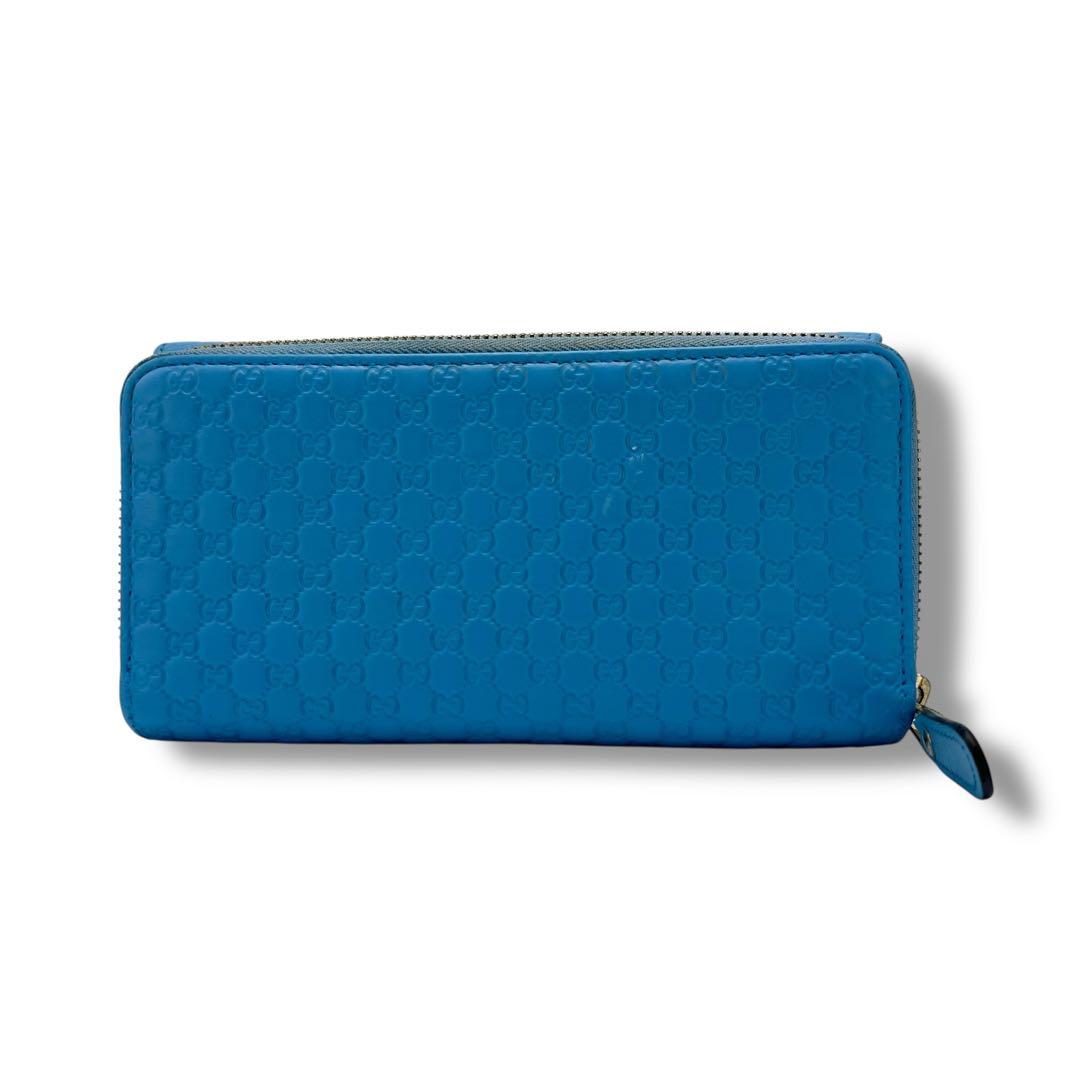 GUCCI グッチ 長財布 マイクロシマ 三つ折り レザー ラウンド