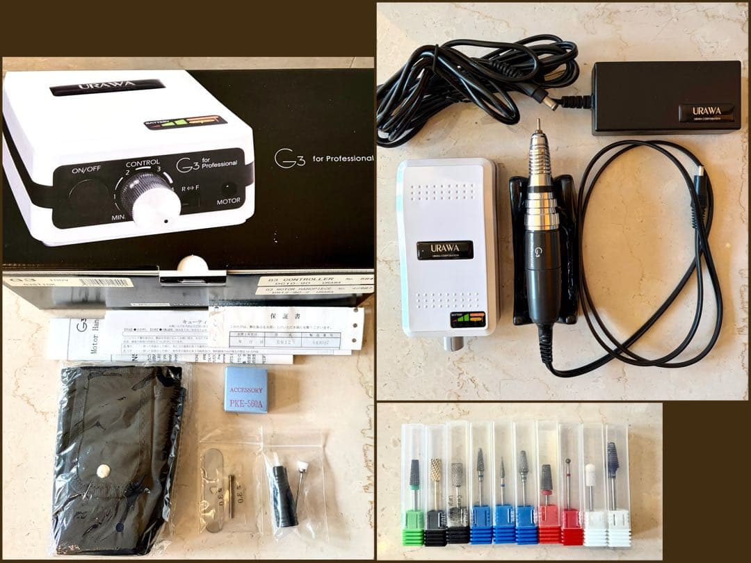 ウラワ G3 白 ネイルマシーン 箱入り ビットおまけ ウラワ G3 白 ネイルマシーン 箱入り ビットおまけ