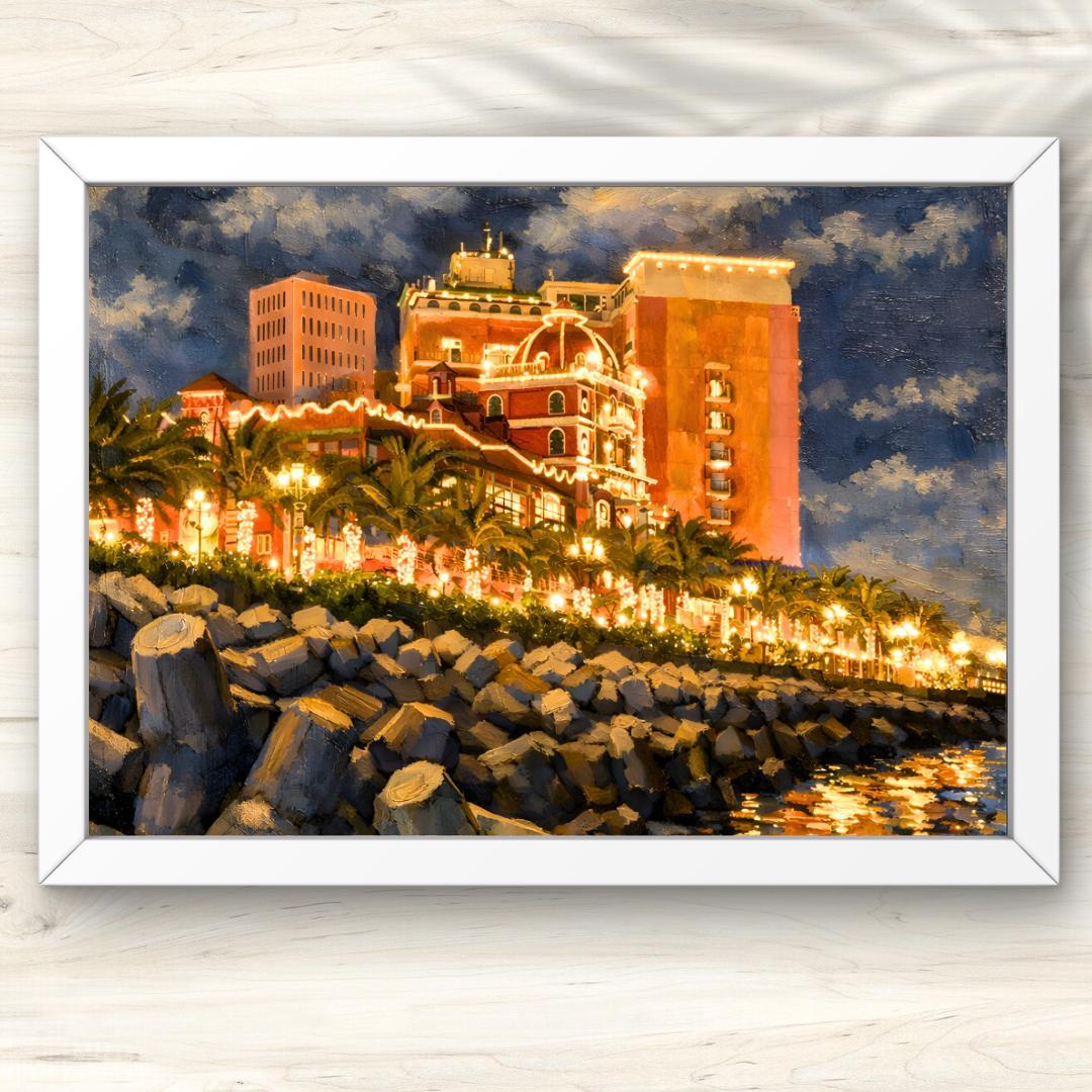 A4 沖縄 北谷のアメリカンビレッジ 南国リゾートの灯りきらめく海辺の