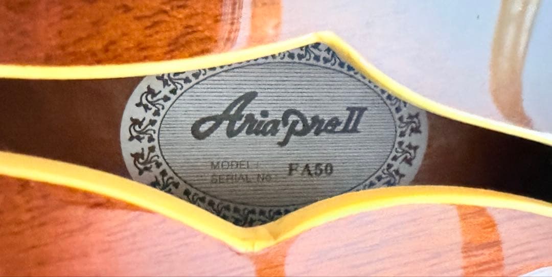 希少】ARIA アリア FA50 フルアコ ピックアップ付き - メルカリ