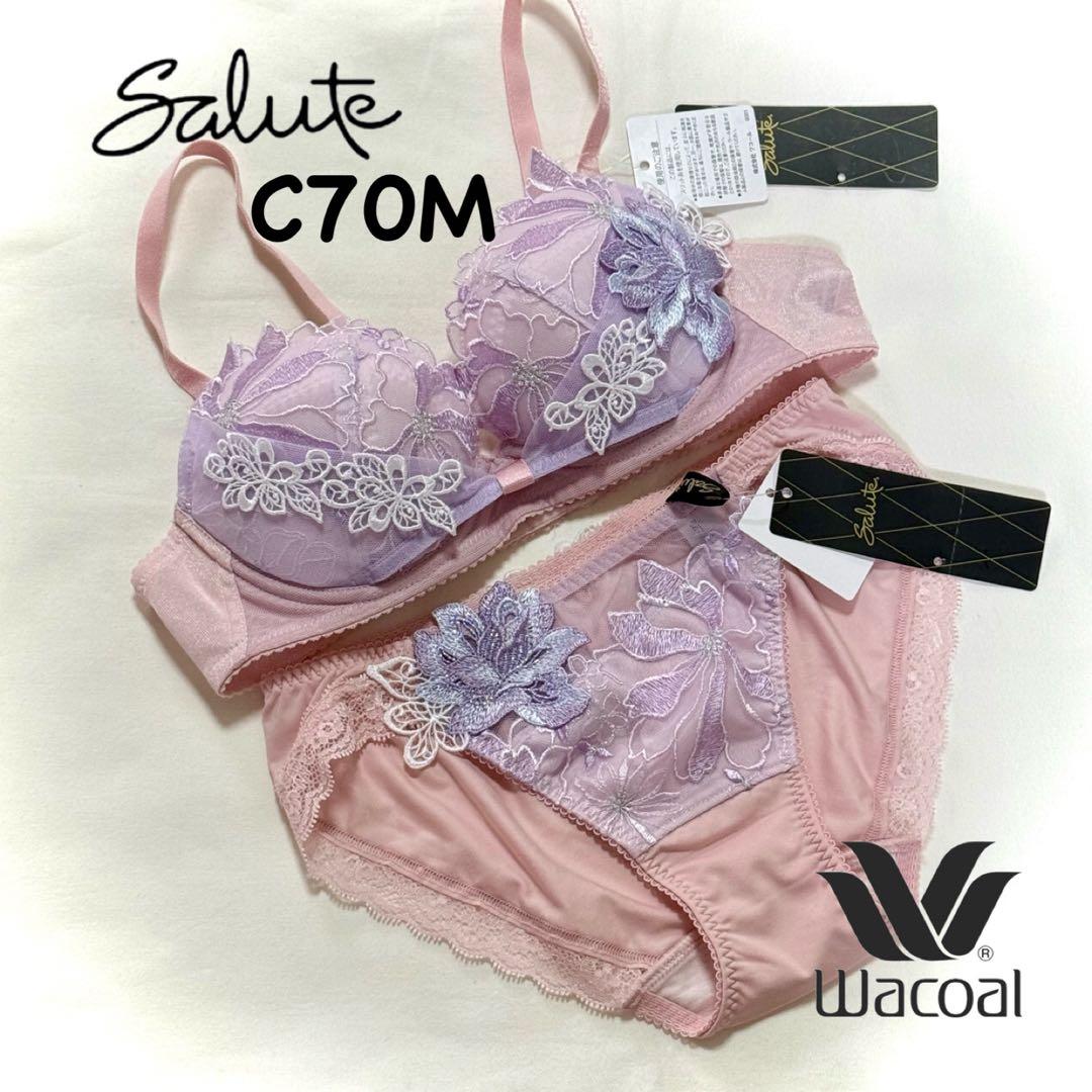 ワコール サルート 96 BTJ796 リボンブラ バラの花 C70M